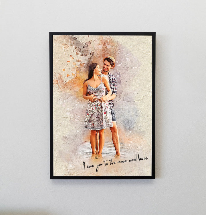 Mega size Personalized photo Painting Gift Shack Cercle